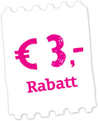 Kaufen Sie Ihre Tickets online mit € 3 Rabatt