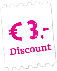 Buy your tickets online at a € 3 discount