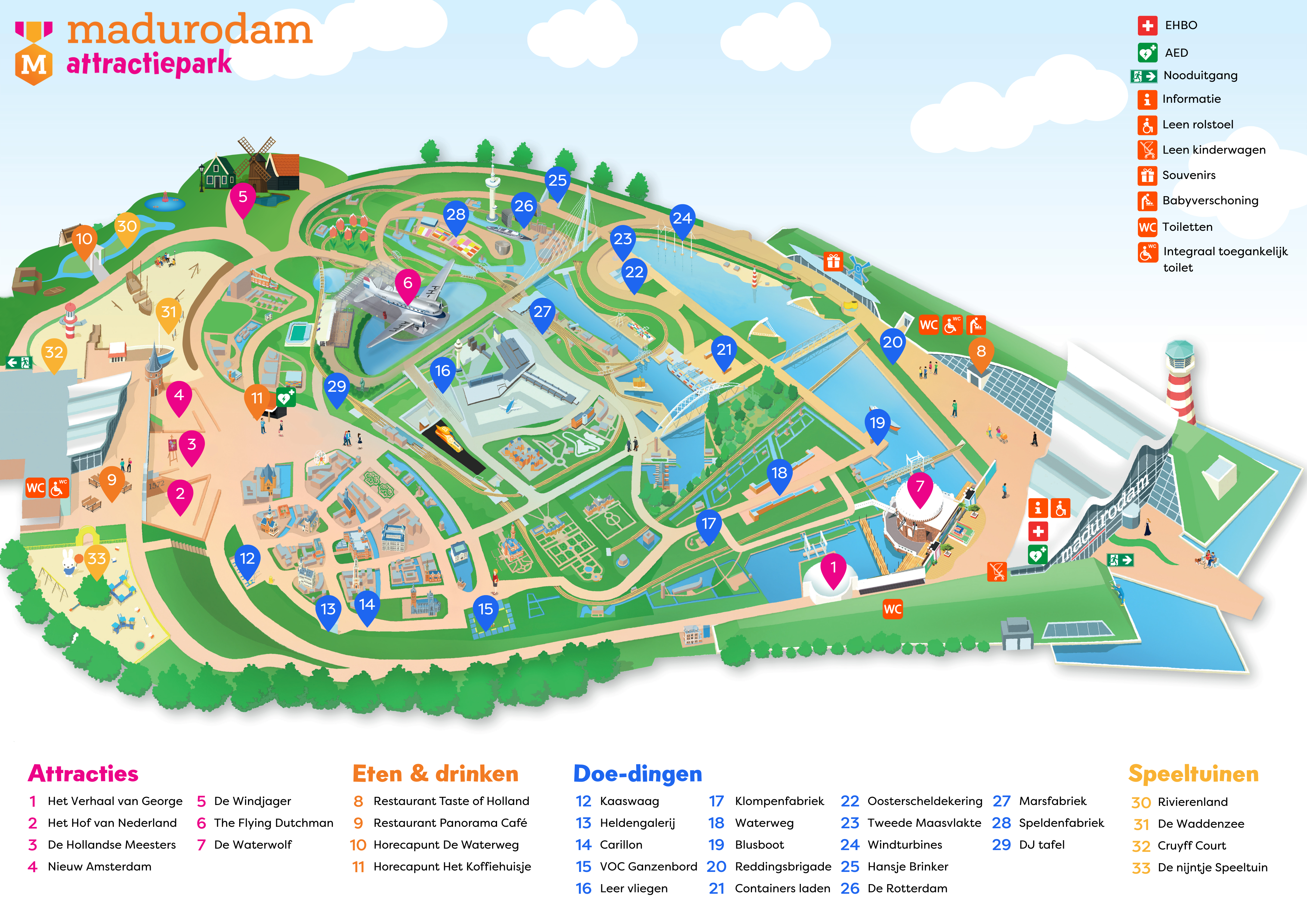 Plattegrond Madurodam 2025