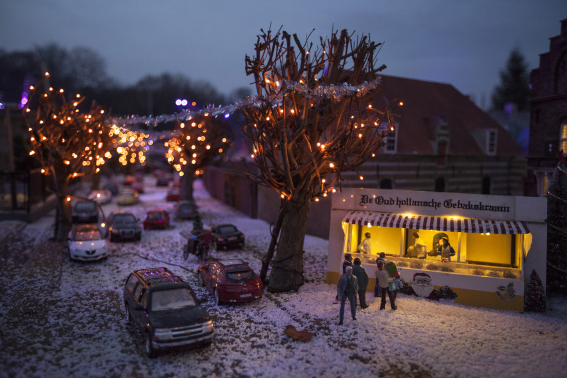 Miniaturen in winters Madurodam