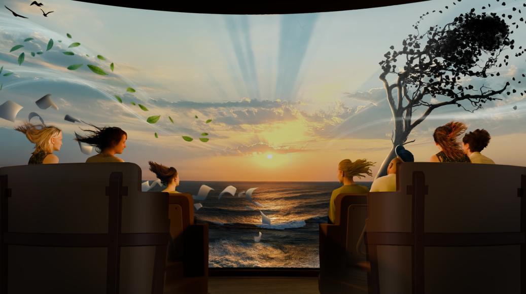 Artist impression nieuwe attractie De Windjager (2025)